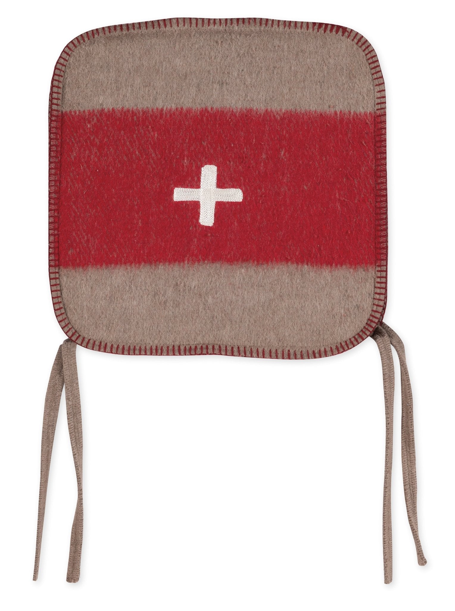 Swiss Army Chair Cushion 15x15 Brown/Red - Central Designs