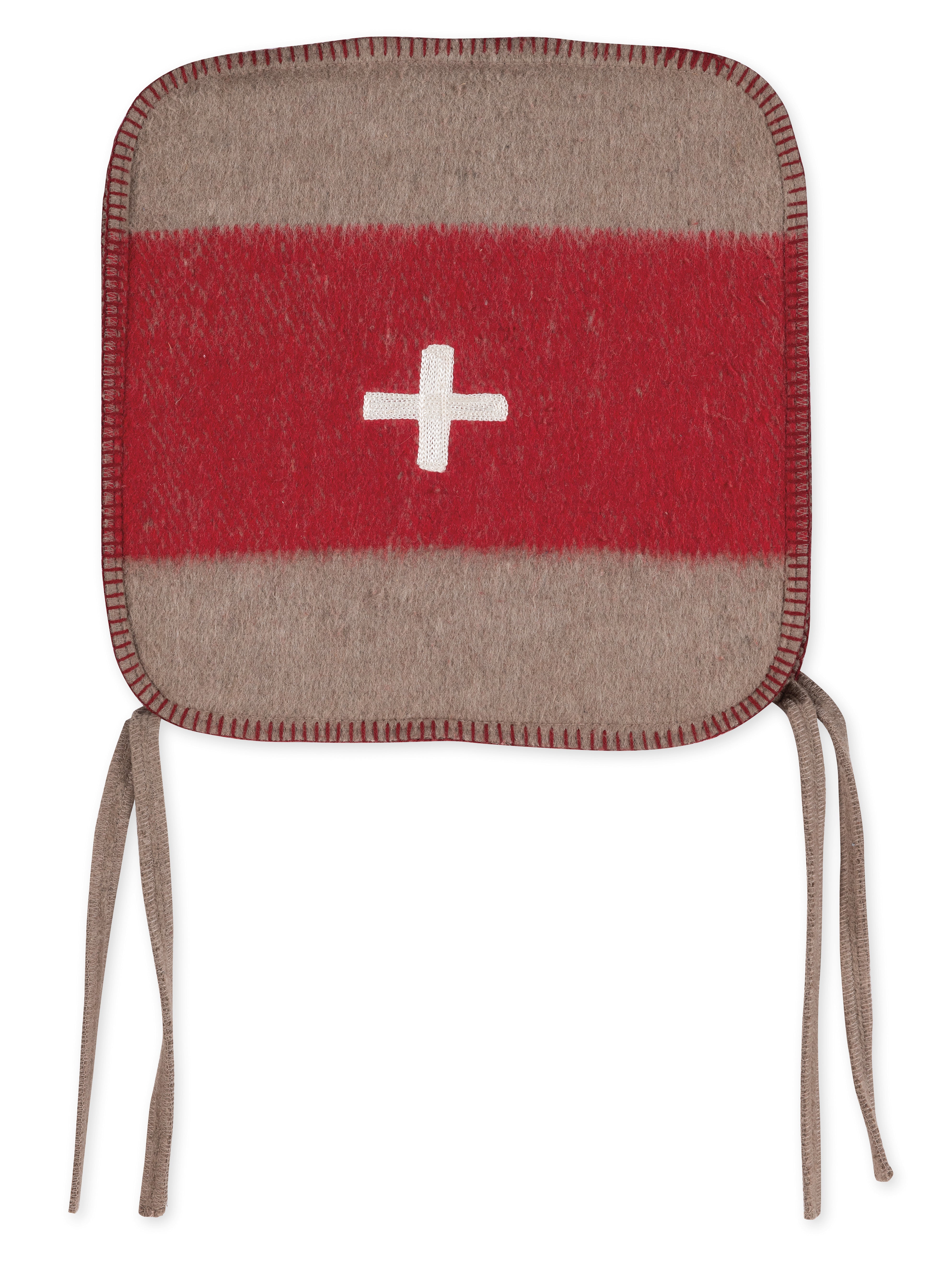 Swiss Army Chair Cushion 15x15 Brown/Red