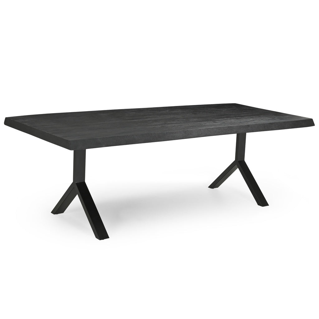 Brooks - Dining Table - Y Base - 40" x 116" - Ebonized Top - Black Base