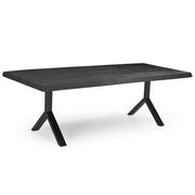 Brooks - Dining Table - Y Base - 40" x 116" - Ebonized Top - Black Base