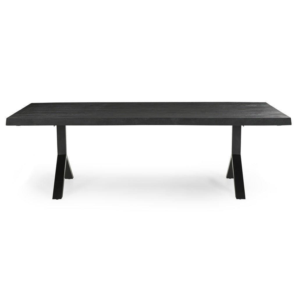 Brooks - Dining Table - Y Base - 40" x 116" - Ebonized Top - Black Base