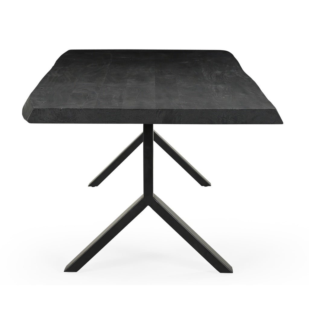 Brooks - Dining Table - Y Base - 40" x 116" - Ebonized Top - Black Base