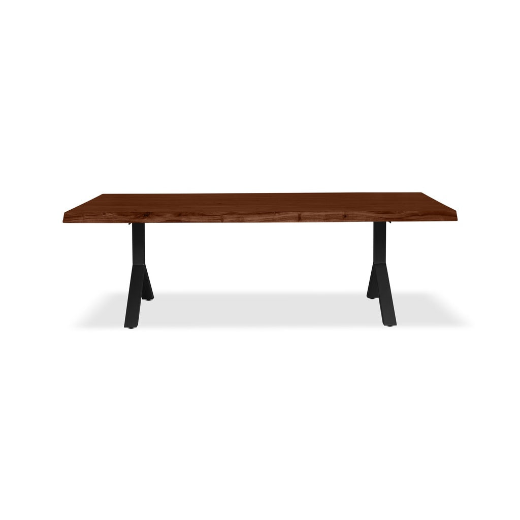 Brooks - Dining Table - Y Base - 40" x 116" - Americano Top - Black Base