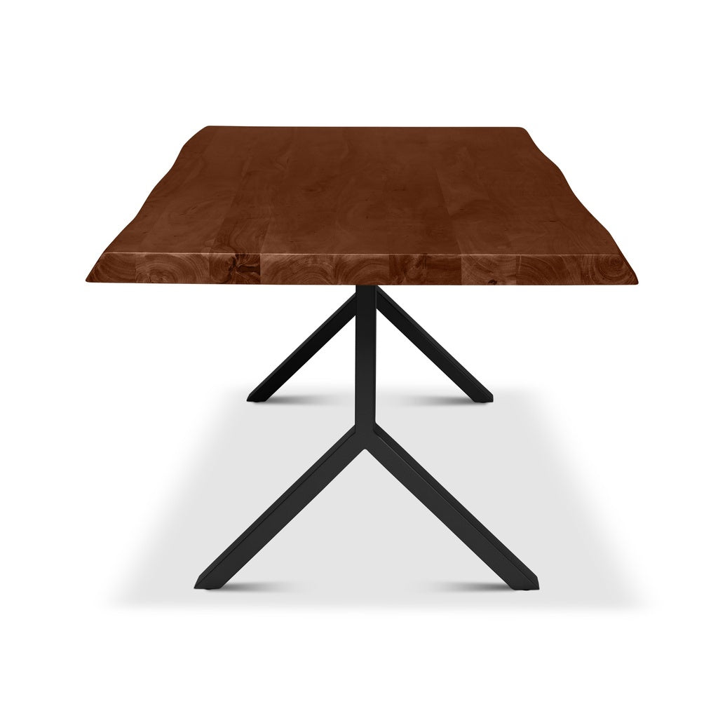 Brooks - Dining Table - Y Base - 40" x 79" - Americano Top - Black Base