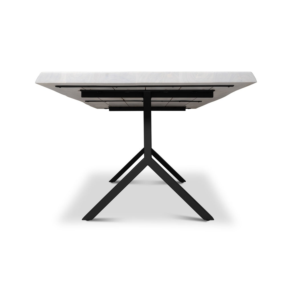 Brooks - Dining Table - Y Base - 40" x 116" - White Wash Top - Black Base