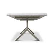 Brooks - Dining Table - Y Base - 40" x 116" - White Wash Top - Pewter Base