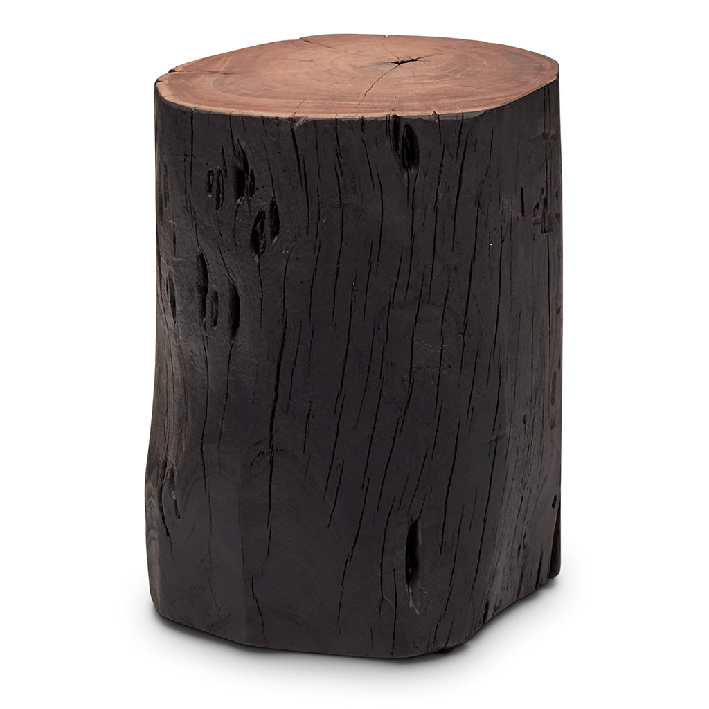 Brooks - Solid Wood Stump - Ebonized