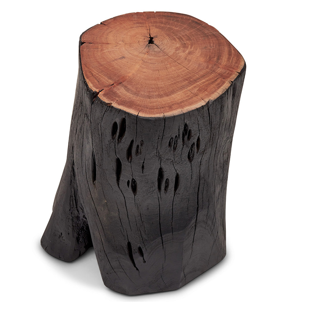 Brooks - Solid Wood Stump - Ebonized