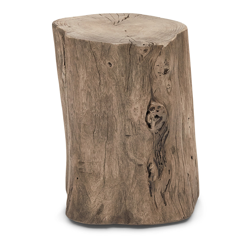 Brooks - Solid Wood Stump - Sandblasted Grey