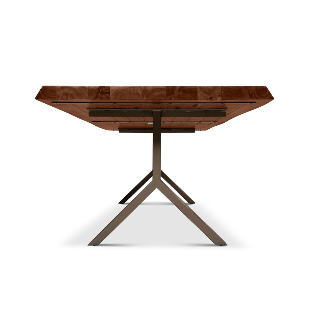 Brooks - Dining Table - Y Base - 40" x 116" - Americano Top - Brass Base