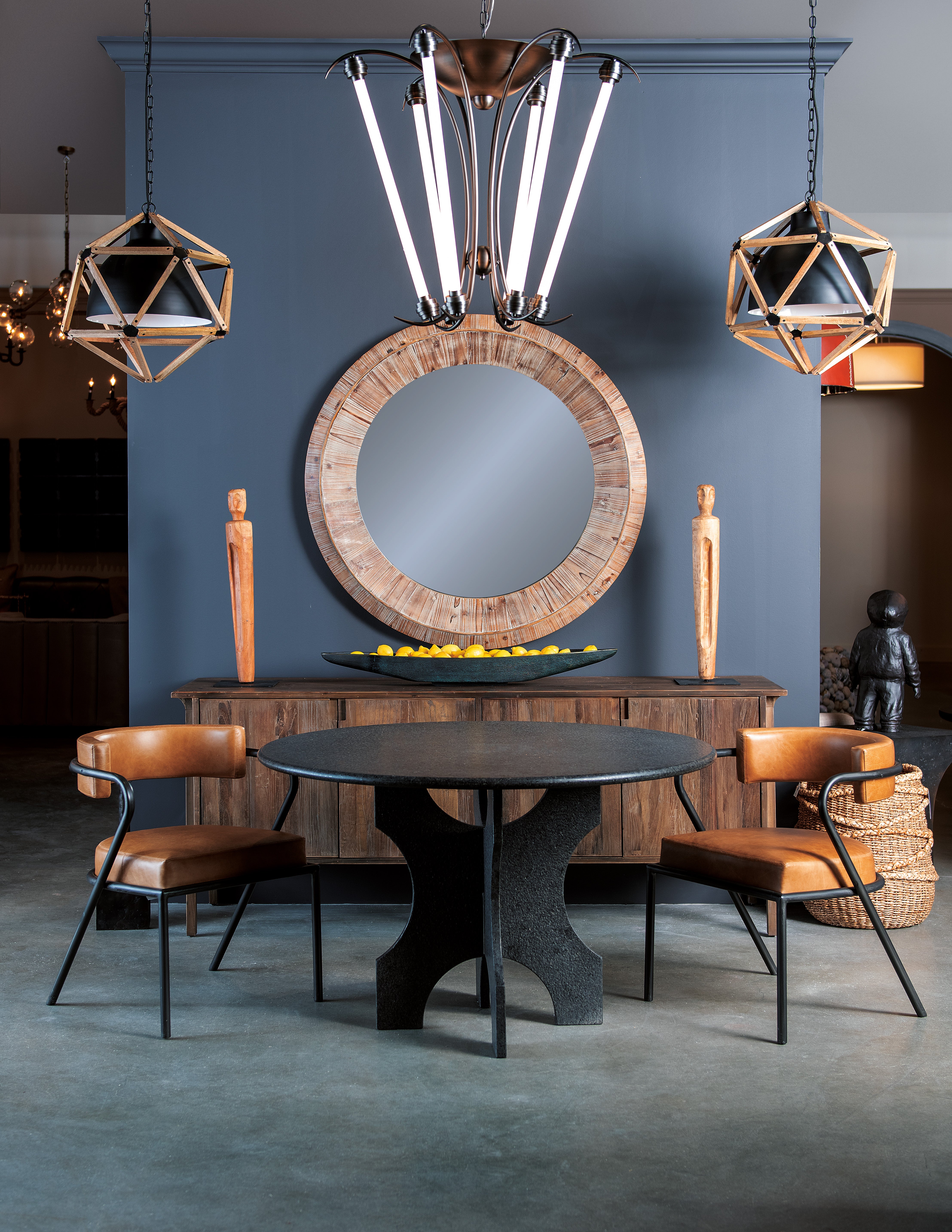 Polyhedron Gas Station Geometric Pendant Light