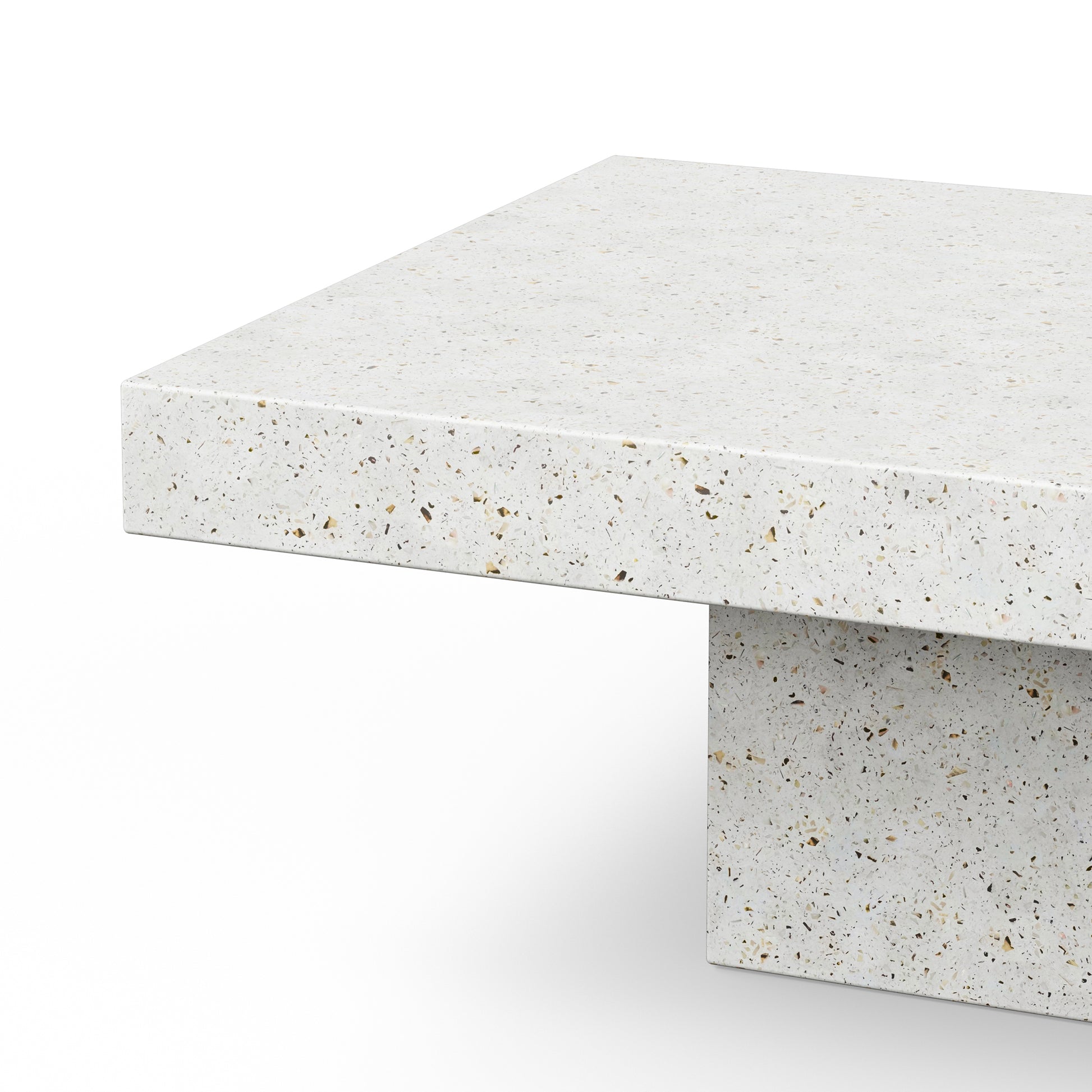Mixx - Una Rectangle Coffee Table - Ivory Terrazzo - Central Designs