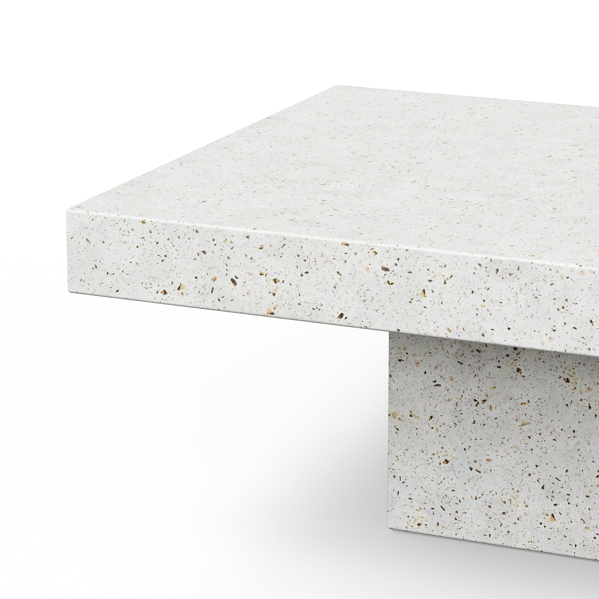 Mixx - Una Rectangle Coffee Table - Ivory Terrazzo - Central Designs