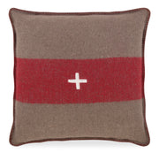 Swiss Army Pillow Cover 24x24 Brown/Red