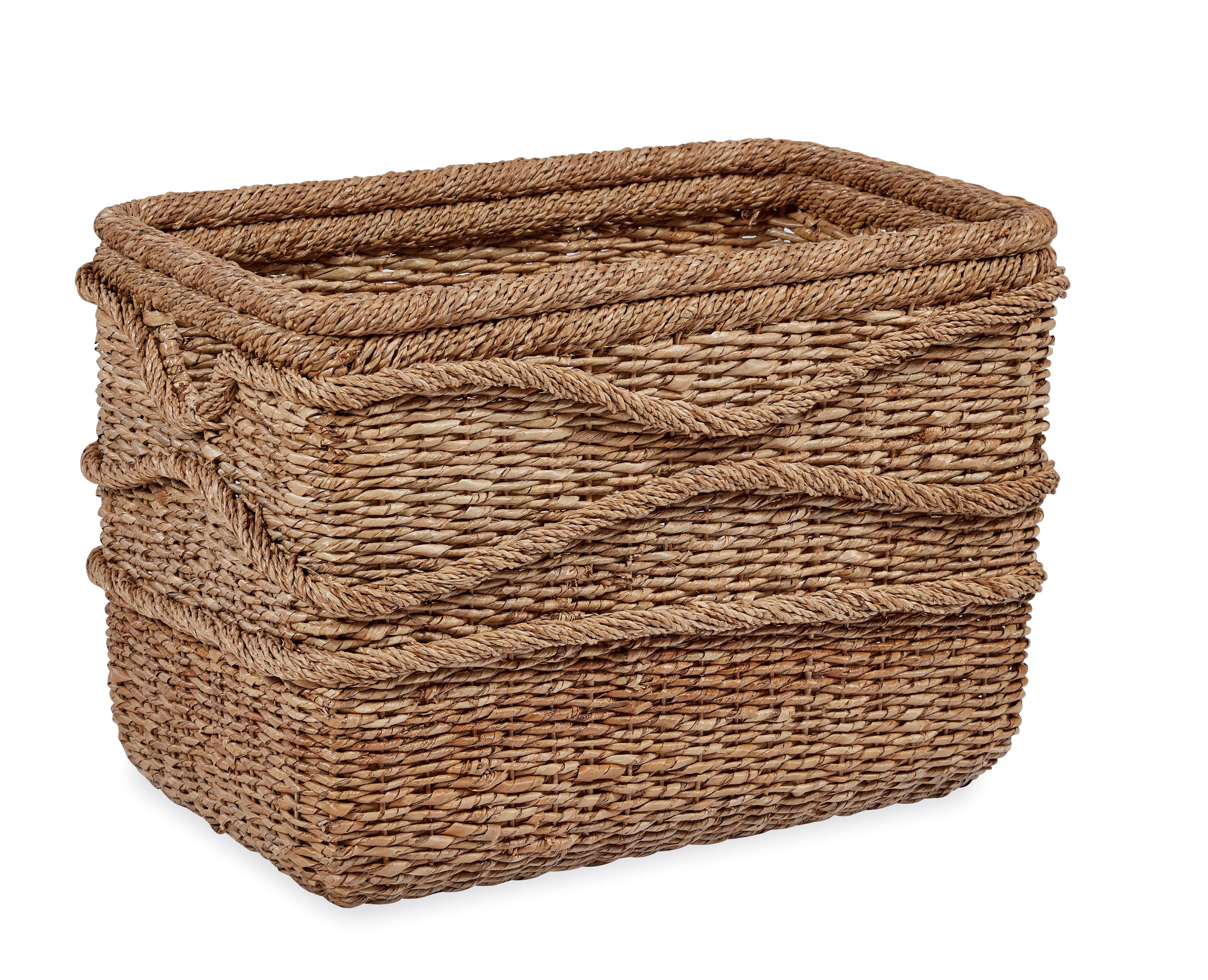 Wave Seagrass Rectangle Basket