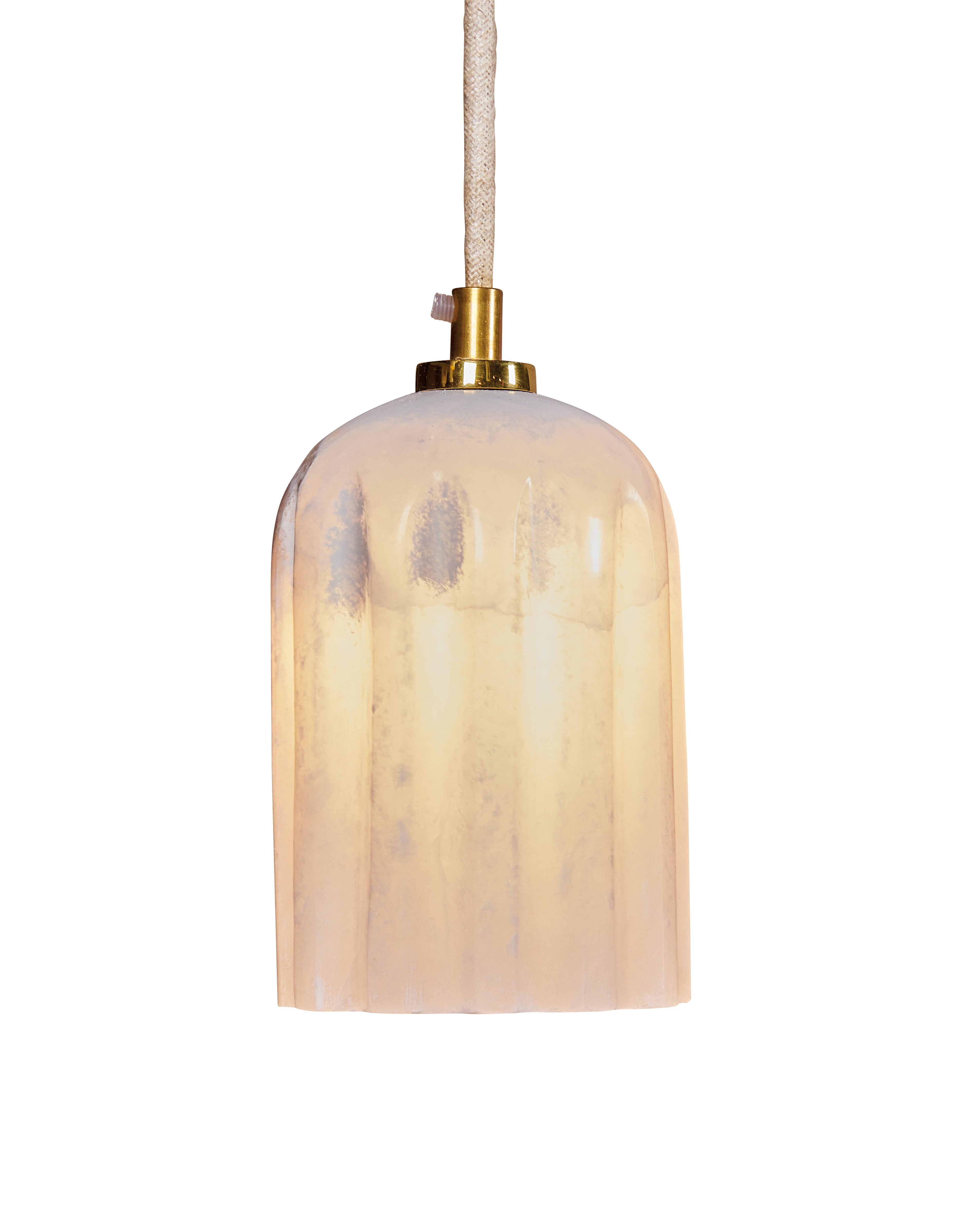 Hand Blown Glass Alabaster Pendant Lamp
