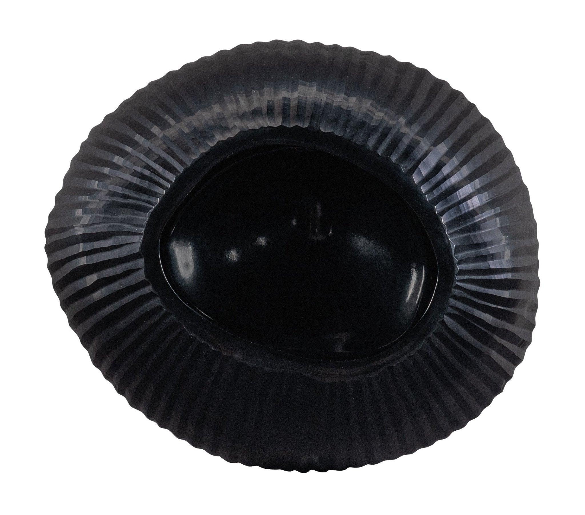 Seine Black Sculptural Glass Vase - Large - Central Designs