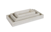 Rectangular White Marble Stacking Trays