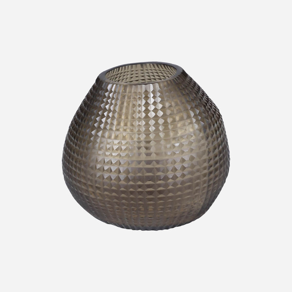 Somme Round Jack Fruit Smoke Glass Vase