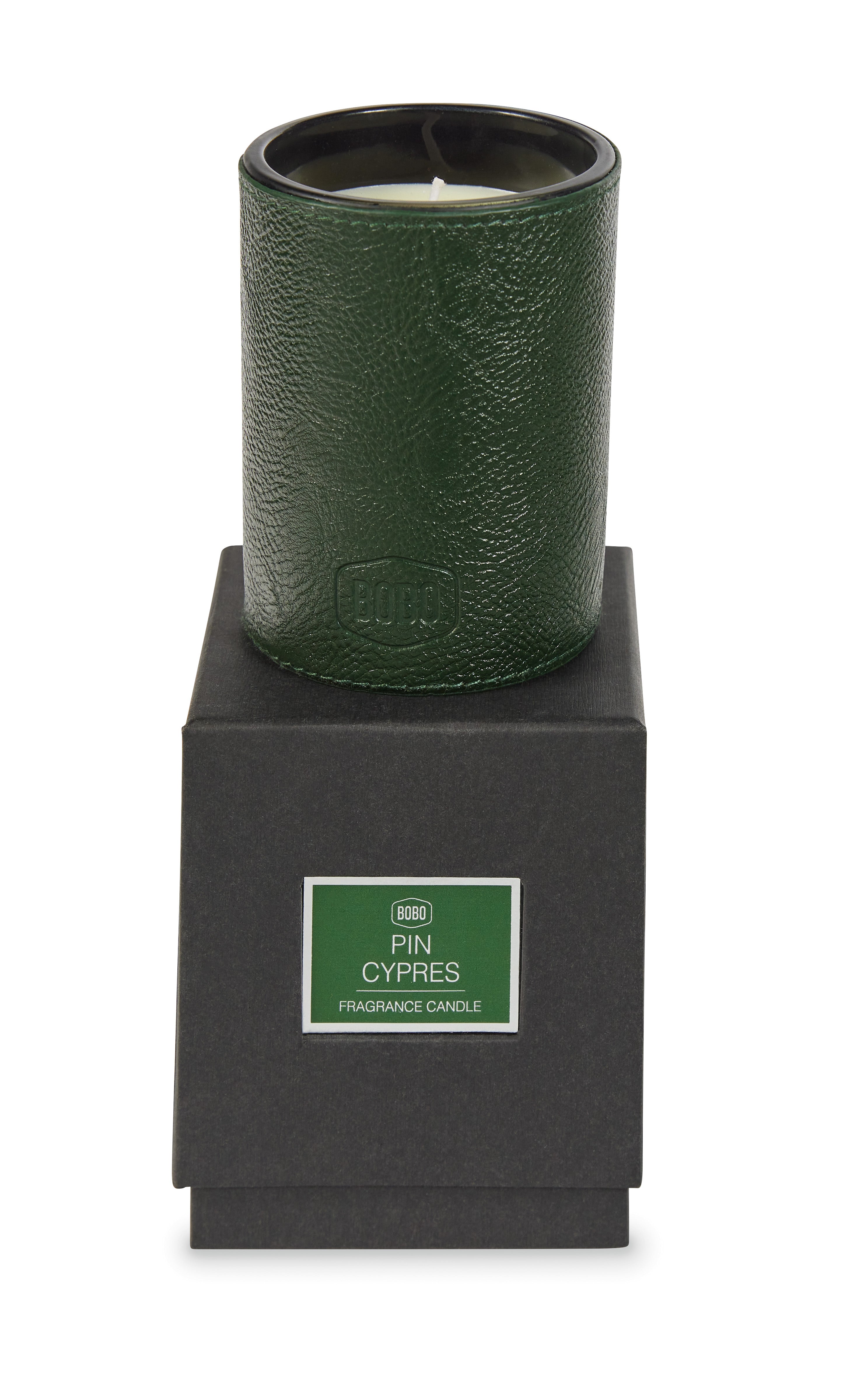 Pin & Cypres Green Candle & Whiskey Tumbler