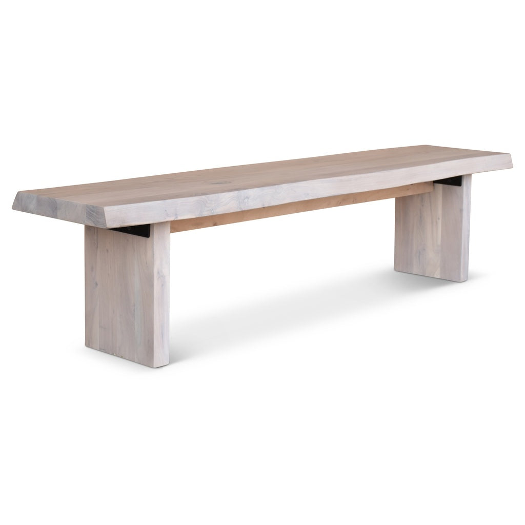 Brooks - Bench - 65" - White Wash Frame