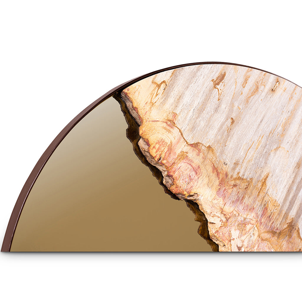 Relique - Darby Round Mirror - 23.5"Dia. - Antique Brass Frame - Gold