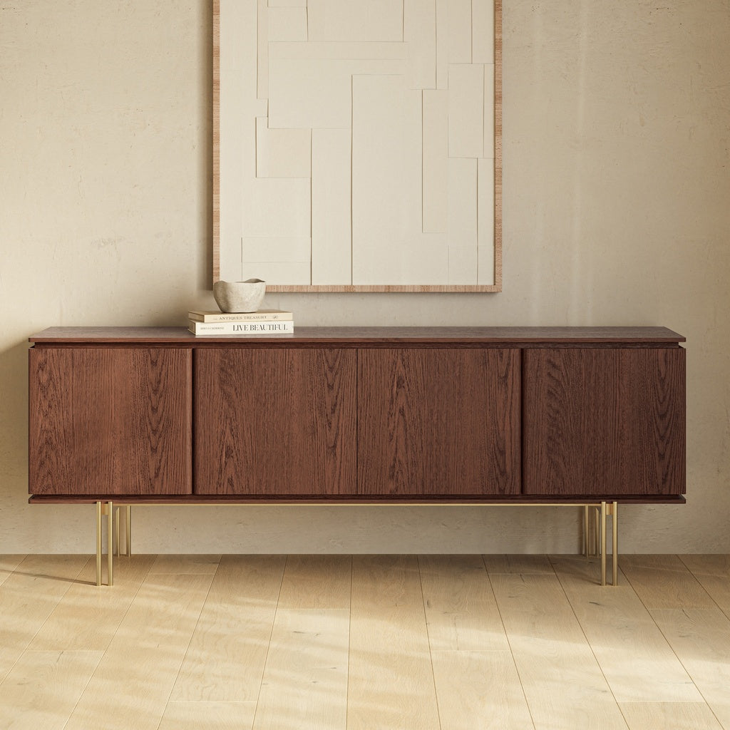 Modern Brazilian - Marrocos - Buffet - Nogal Frame - Ouro Legs