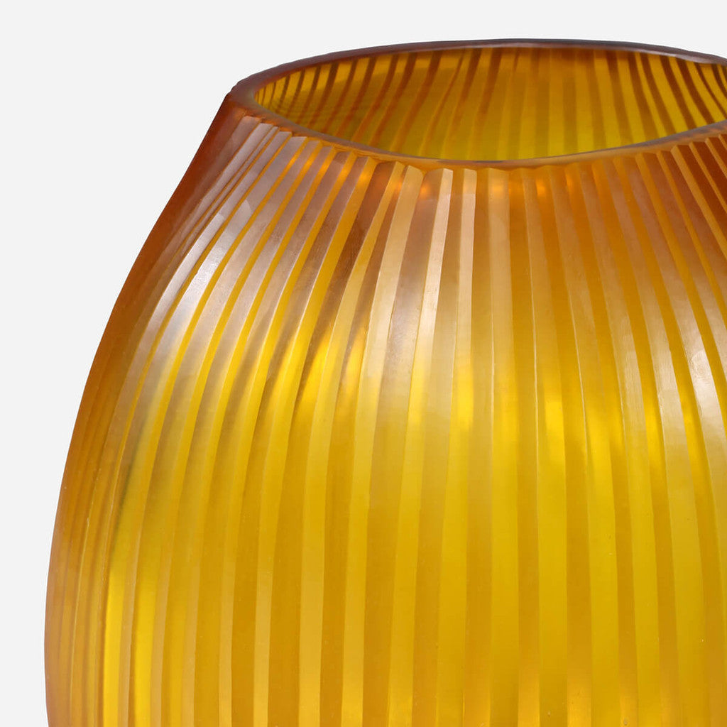 Seine Gold Sculptural Glass Vase - Medium