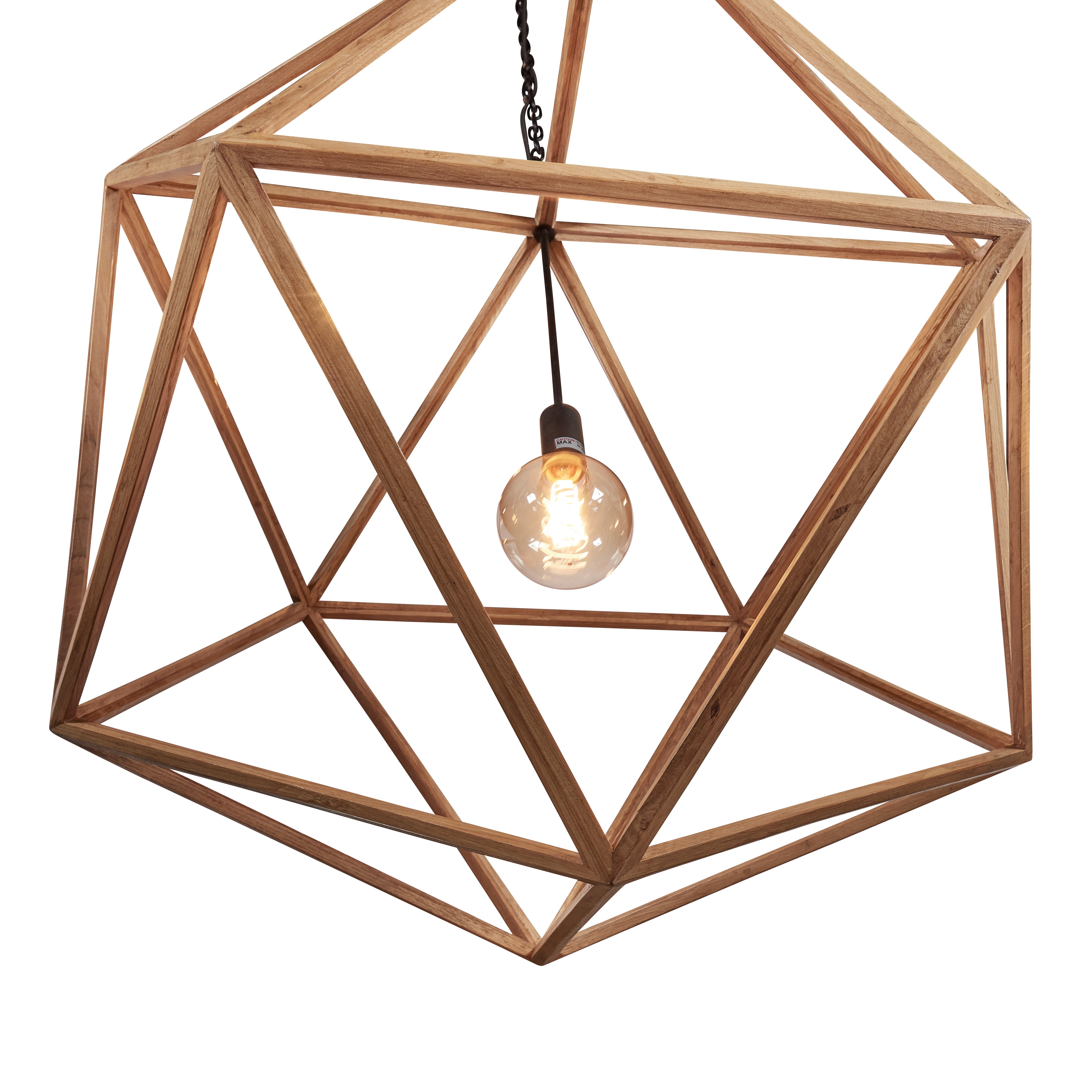 Wooden Polyhedron Chandelier - Large