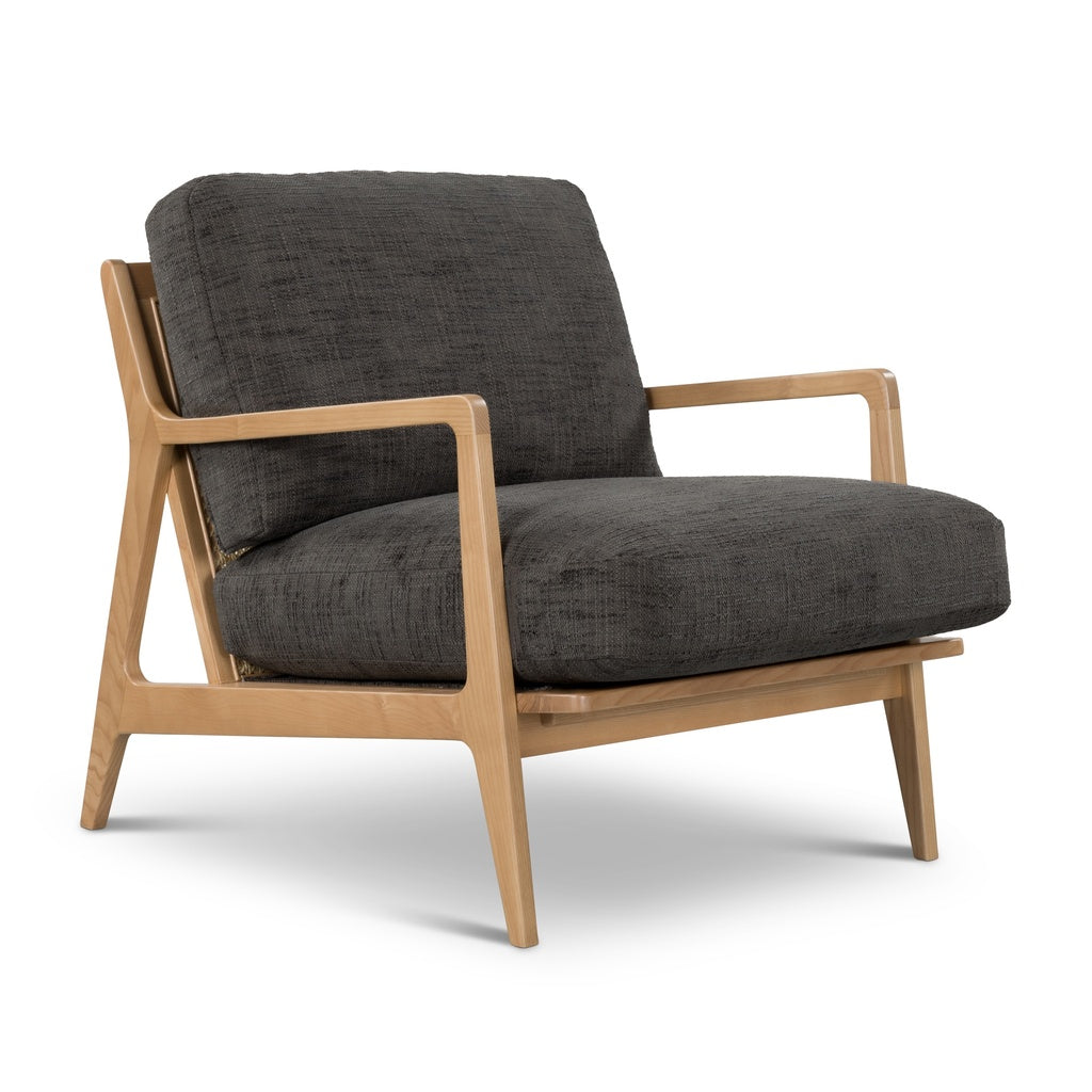 Metro - Carmelo Upholstered Accent Chair - Oak/Black Upholstery