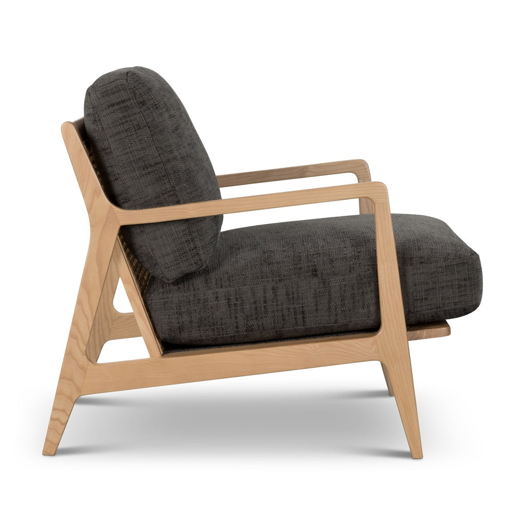 Metro - Carmelo Upholstered Accent Chair - Oak/Black Upholstery