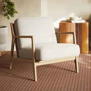 Metro - Carmelo Upholstered Accent Chair - Oak/Cream Upholstery