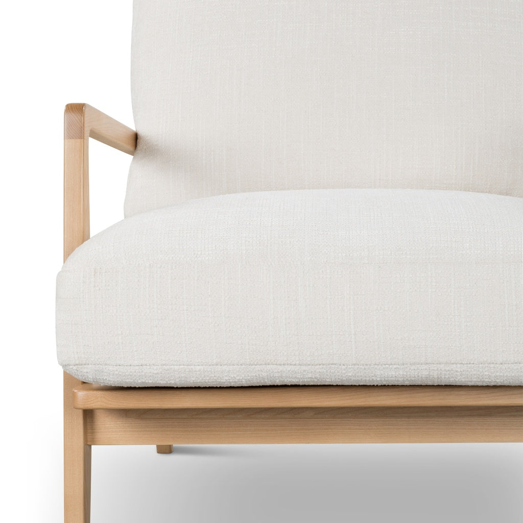 Metro - Carmelo Upholstered Accent Chair - Oak/Cream Upholstery