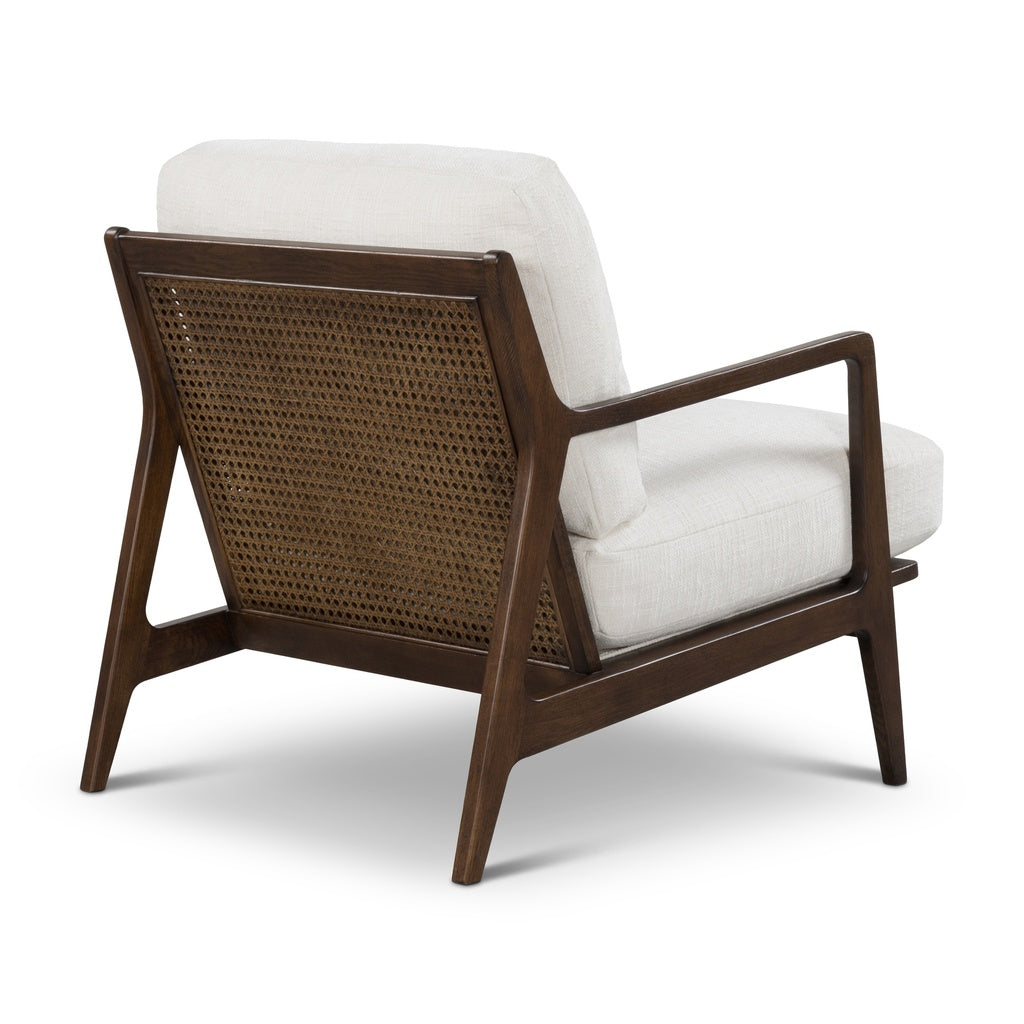 Metro - Carmelo Upholstered Accent Chair - Walnut/Cream Genuine Leather