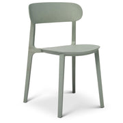 Metro - Spencer - Eco-Friendly Outdoor Stacking Chair - Set of 4 - Moss Grey