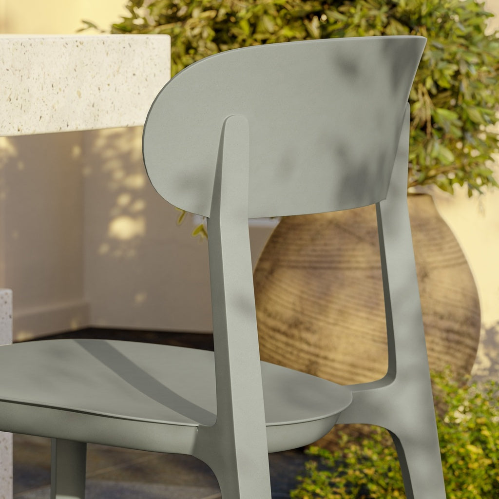 Metro - Spencer - Eco-Friendly Outdoor Stacking Chair - Set of 4 - Moss Grey