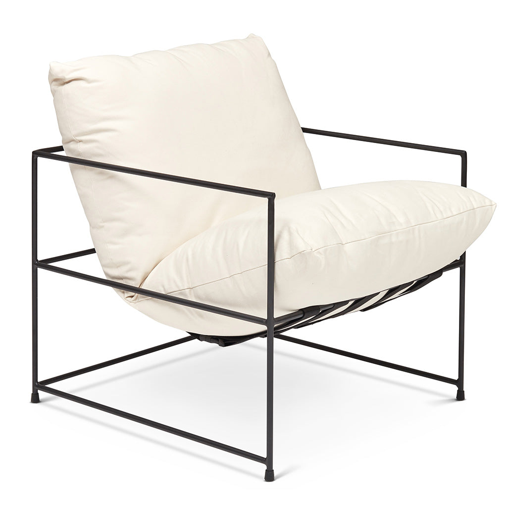 Metro - Trent Accent Chair - Washed White Upholstery