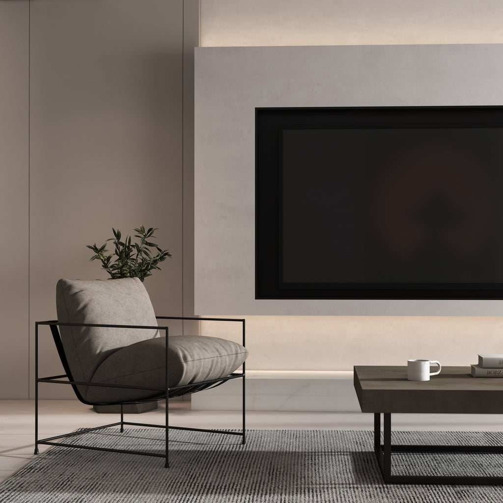 Metro - Trent Accent Chair - Washed Grey Upholstery