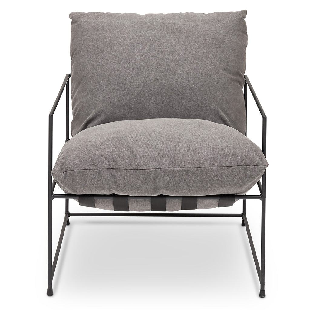Metro - Trent Accent Chair - Washed Grey Upholstery