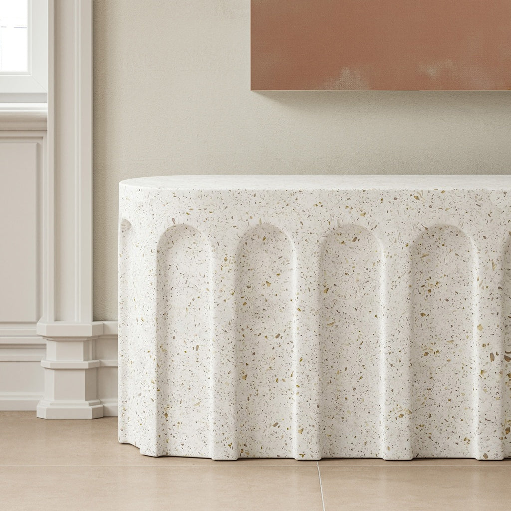 Mixx - Atlas Bench - Ivory Terrazzo