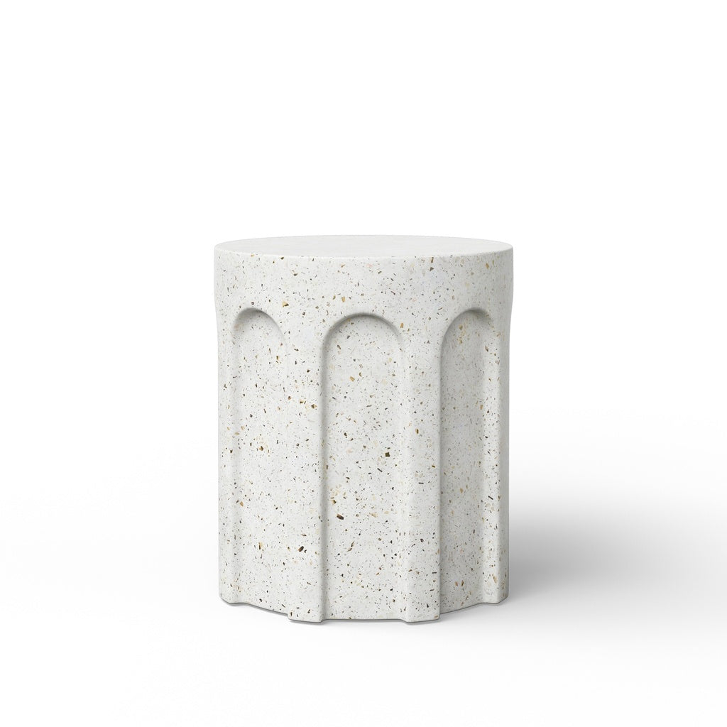 Mixx - Atlas Stool - Ivory Terrazzo