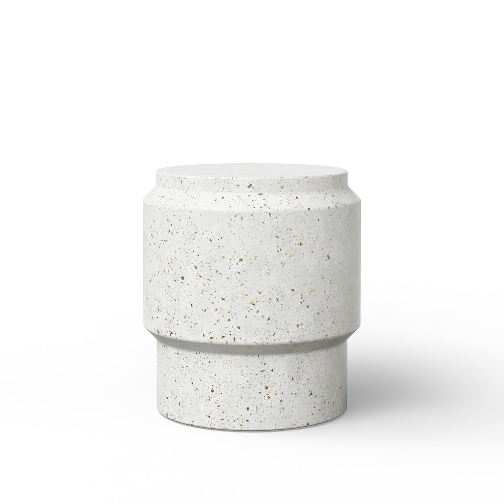 Mixx - Barrel Stool - Ivory Terrazzo