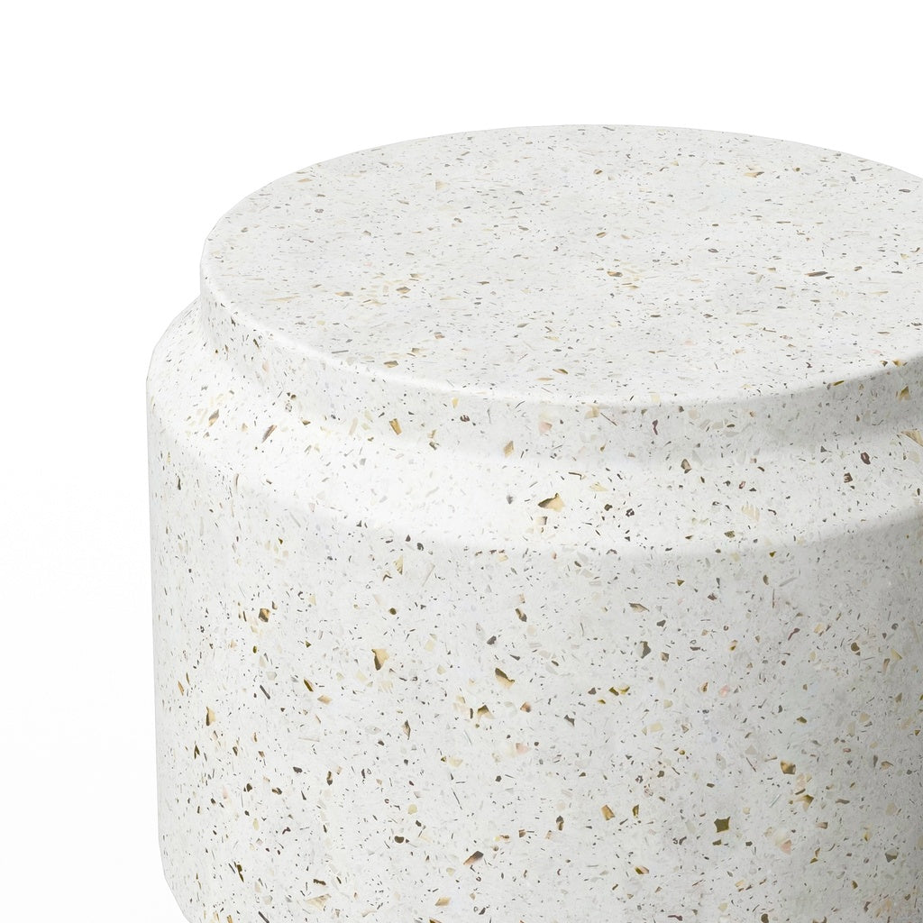 Mixx - Barrel Stool - Ivory Terrazzo