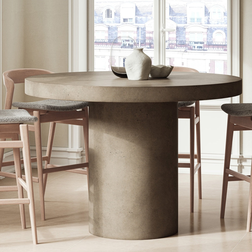 Mixx - Circa - Counter Height Dining Table - 60"Dia. - Dark Grey