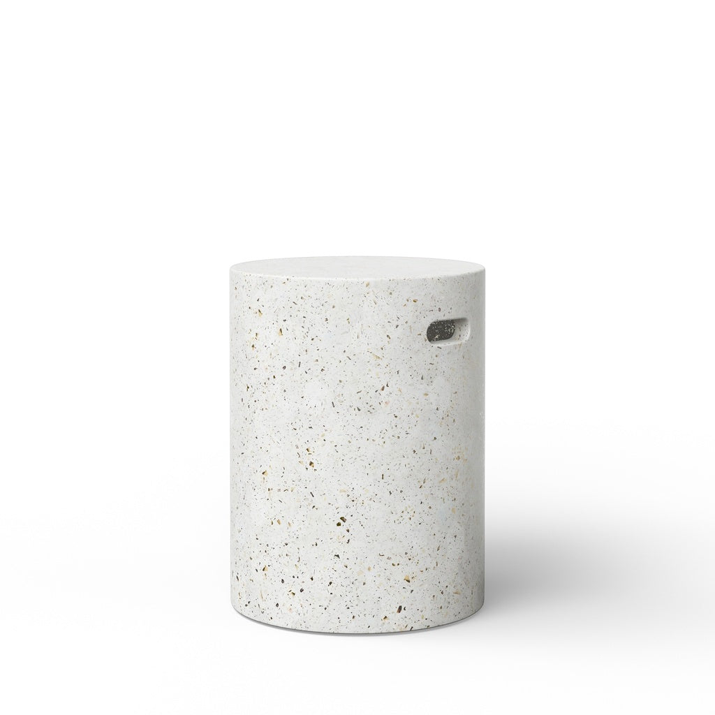 Mixx - Cylinder Stool - Ivory Terrazzo