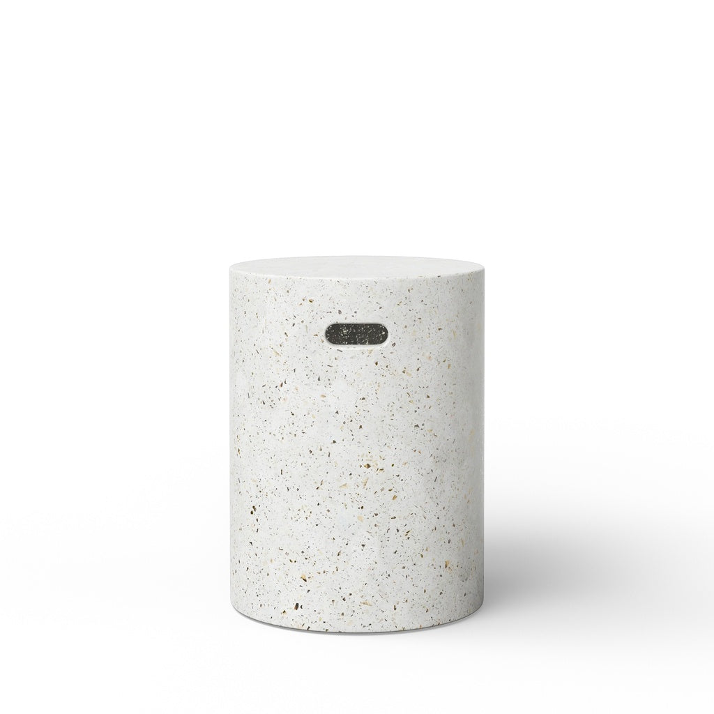Mixx - Cylinder Stool - Ivory Terrazzo