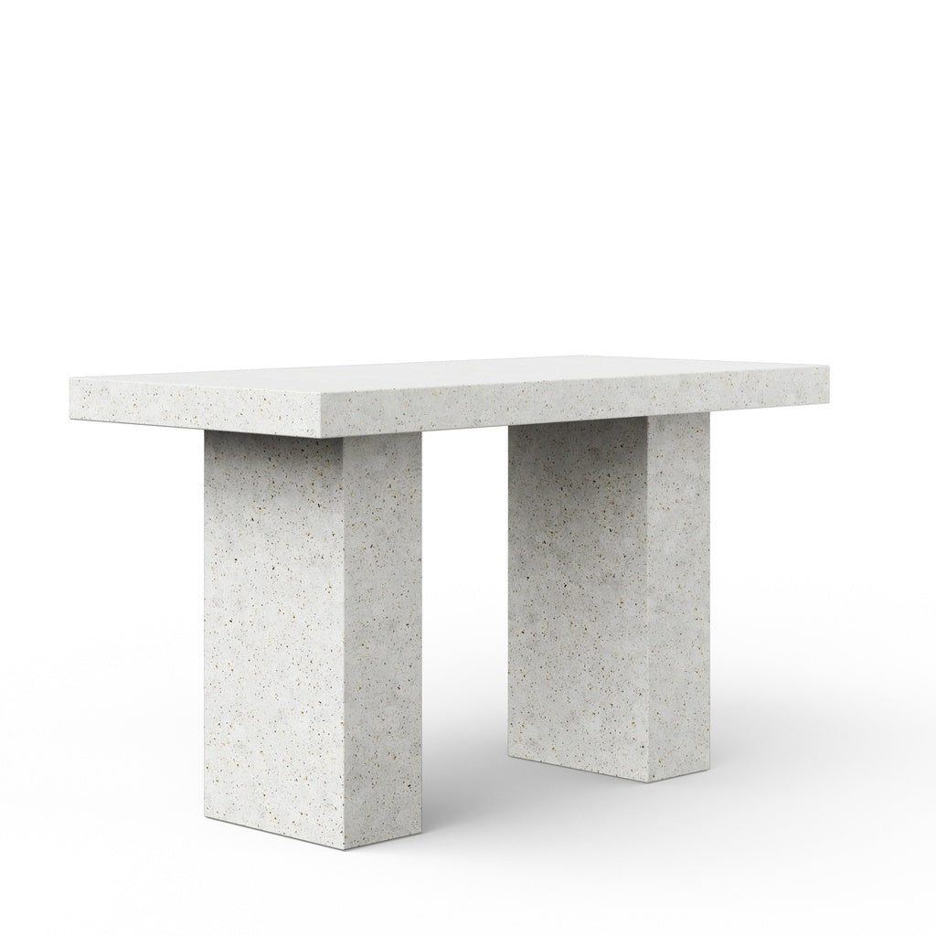 Mixx - Elcor - Counter Height Dining Table - 35.5" x 70.75" - Ivory Terrazzo