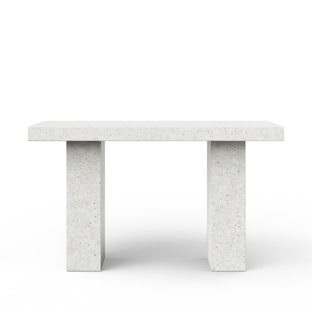 Mixx - Elcor - Counter Height Dining Table - 35.5" x 70.75" - Ivory Terrazzo