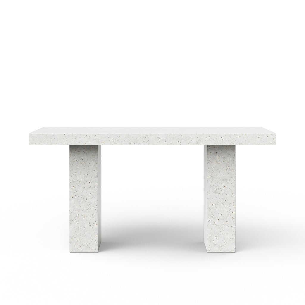 Mixx - Elcor - Counter Height Dining Table - 39.25" x 82.75" - Ivory Terrazzo
