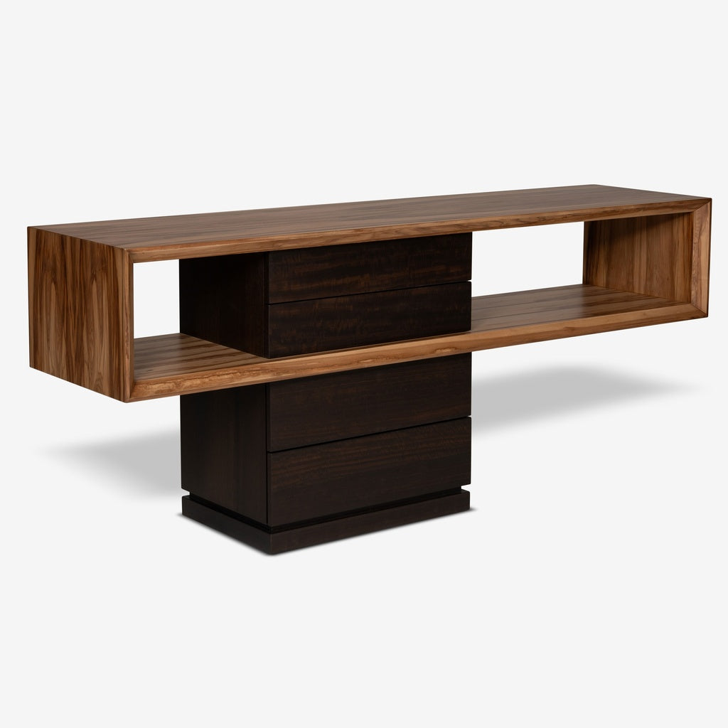 IE Series - Mensa - Console - Smoked Eucalyptus Top - Redgum Base